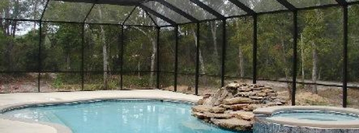 pool screen, screen pool enclosure, bird cage